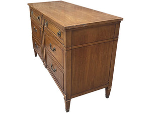 56" Unfinished 6 Drawer Drexel Vintage Dresser #08299