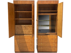 31.5" Unfinished 2 Door 4 Drawer Vintage Cabinet #08238