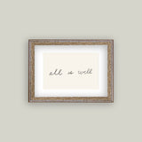 All Is Well Framed Antique Print