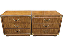 Load image into Gallery viewer, 26.5&quot; Unfinished 3 Drawer Drexel Vintage Nightstand Set of 2 #08227
