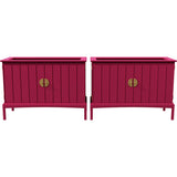 38" Unfinished 2 Door Vintage Open Tops Dresser Set of 2 #08799