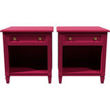 22" Unfinished 1 Drawer Kindel Vintage Nightstand Set of 2 #08623