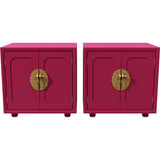 24" Unfinished 2 Door Vintage Side Table Set of 2 #08820