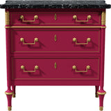 31.5" Unfinished 3 Drawer Vintage Marble Top Dresser #08758