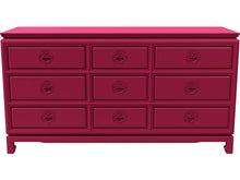Load image into Gallery viewer, 60&quot; Unfinished 9 Drawer Vintage Dresser #08598
