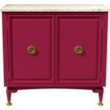 34.25" Unfinished 2 Door Vintage Marble Top Buffet #08849