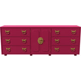 80" Unfinished 2 Door 6 Drawer Vintage Buffet #08815
