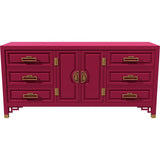 66" Unfinished 6 Drawer 2 Door Vintage Buffet #08550
