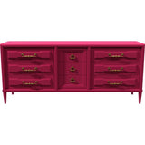 72" Unfinished 9 Drawer Vintage Dresser #08541