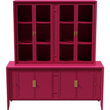 66" Unfinished 8 Door Vintage Hutch #08759