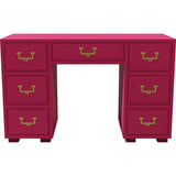 48" Unfinished 7 Drawer Artefacts Vintage Desk #08692