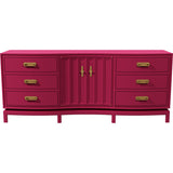 78" Unfinished 2 Door 6 Drawer Vintage Buffet #08819