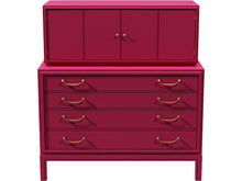 Load image into Gallery viewer, 42.5&quot; Finished 4 Drawer 2 Door Vintage Tallboy #07989: At Our Munster Location
