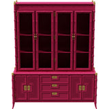 68.5" Unfinished 6 Door 3 Drawer Vintage Bamboo Style Hutch #08841
