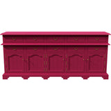 88" Unfinished 8 Drawer 5 Door Vintage Buffet #08644