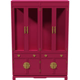 56" Unfinished 8 Door 2 Drawer Vintage Hutch #08844