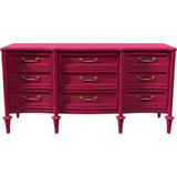 64" Unfinished 9 Drawer Vintage Dresser #08605