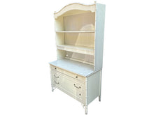 Load image into Gallery viewer, 44&quot; Unfinished 3 Drawer Century Vintage Bamboo Style Hutch #08287
