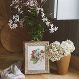 Study of Strawberries Framed Antique Art