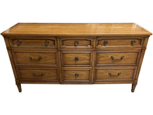 Load image into Gallery viewer, 64&quot; Finished Ashland In-House Satin 12 Drawer Drexel Vintage Dresser #08411
