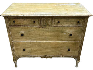 44" Unfinished 4 Drawer Vintage Dresser #08439