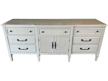 Load image into Gallery viewer, 72&quot; Finished 7 Drawer 2 Door Vintage Buffet #08374
