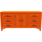 66" Unfinished 6 Drawer 2 Door Vintage Buffet #08550