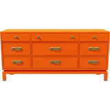 66" Unfinished 9 Drawer Vintage Dresser #08774