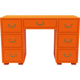 48" Unfinished 7 Drawer Artefacts Vintage Desk #08692