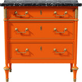 31.5" Unfinished 3 Drawer Vintage Marble Top Dresser #08758