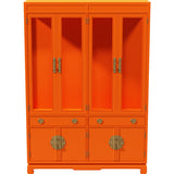 56" Unfinished 8 Door 2 Drawer Vintage Hutch #08844