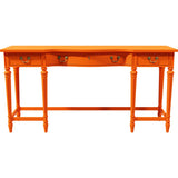 54" Unfinished 3 Drawer Thomasville Vintage Console Table #08785