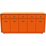 66" Unfinished 4 Door 3 Drawer Drexel Vintage Buffet #08858
