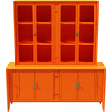 66" Unfinished 8 Door Vintage Hutch #08759