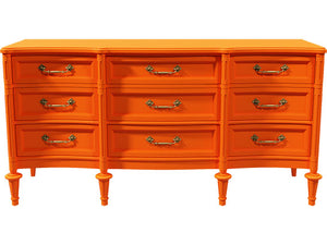 64" Unfinished 9 Drawer Vintage Dresser #08605
