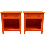 22" Unfinished 1 Drawer Kindel Vintage Nightstand Set of 2 #08623