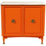 34.25" Unfinished 2 Door Vintage Marble Top Buffet #08849
