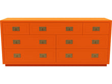 Load image into Gallery viewer, 64&quot; Unfinished 7 Drawer Henredon Vintage Dresser #08501
