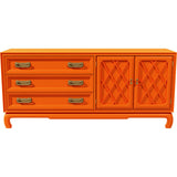 68" Unfinished 2 Door 3 Drawer Vintage Buffet #08822