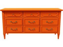 Load image into Gallery viewer, 64.5&quot; Unfinished 9 Drawer Vintage Dresser #08530
