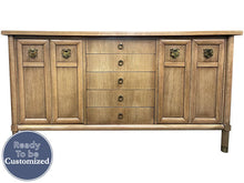 Load image into Gallery viewer, 64&quot; Unfinished 5 Drawer 2 Door American Of Martinsville Vintage Buffet #08486
