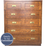 38" Unfinished 5 Drawer Vintage Tallboy #07923