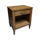 22" Finished 1 Drawer Cali Yellow Satin Century Vintage Single Nightstand #08260 : At Our Munster Location