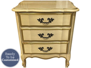 23" Unfinished 3 Drawer Palais Royal Vintage Single Nightstand #08343