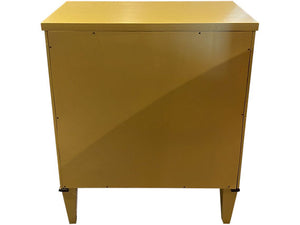 22" Finished 1 Drawer Cali Yellow Satin Century Vintage Single Nightstand #08260