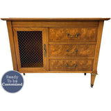 36" Unfinished 2 Drawer 1 Door Vintage Buffet #08327
