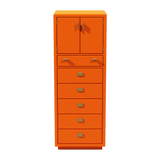 20.25" Unfinished 6 Drawer 2 Door Drexel Vintage Tallboy #08783