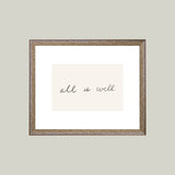 All Is Well Framed Antique Print
