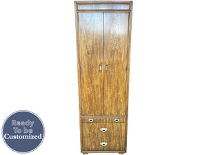 26" Unfinished 2 Door 3 Drawer Drexel Vintage Hutch #08454