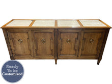 Load image into Gallery viewer, 70.5&quot; Unfinished 4 Door Baker Furniture Vintage Buffet #08339

